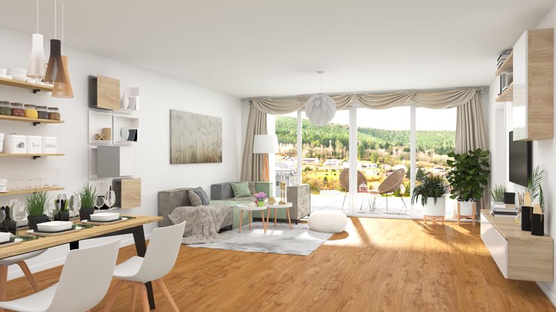 NEUBAU: Wunderschöne 2-Zi.-Wohnung mit Terrasse und großer Glasfront